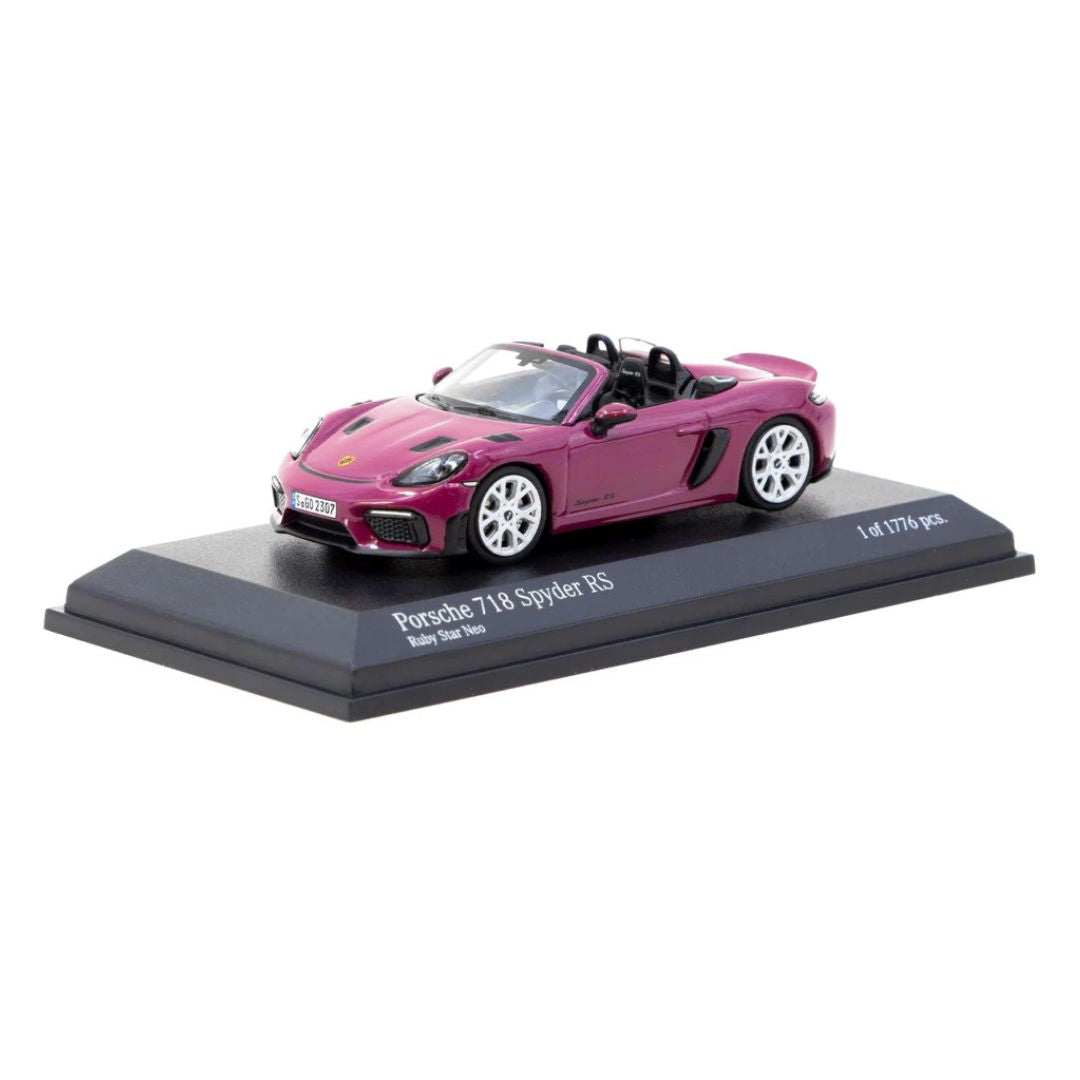Minichamps X Tarmac Works Porsche 718 Spyder RS Ruby Star Neo
