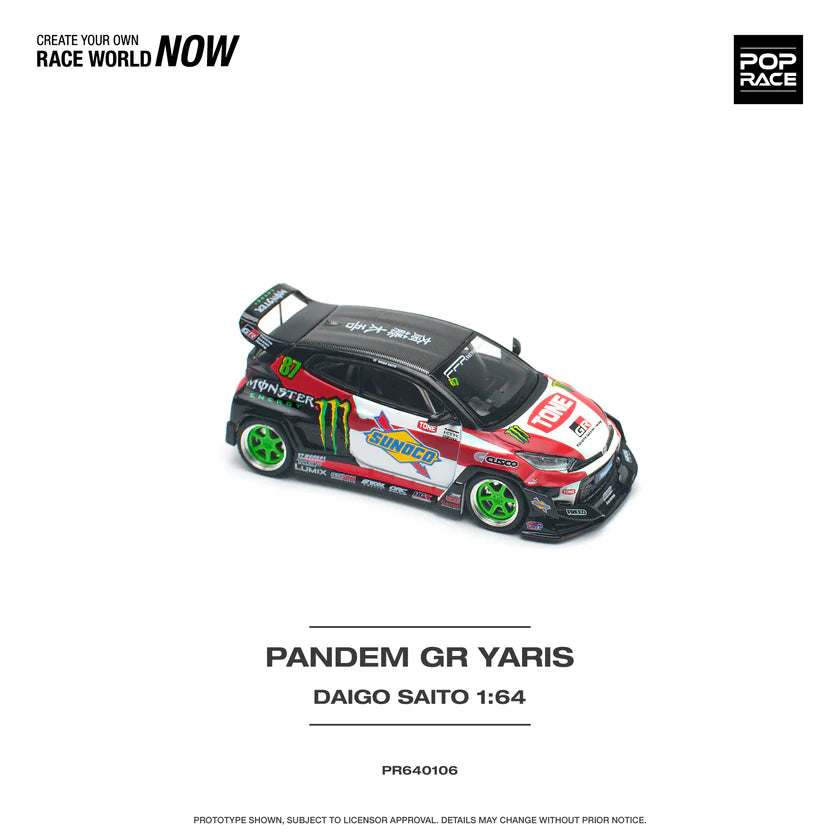 Pop Race Toyota Pandem GR Yaris Daigo Saito