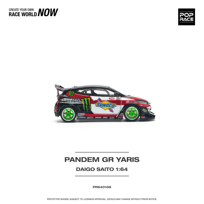 Pop Race Toyota Pandem GR Yaris Daigo Saito