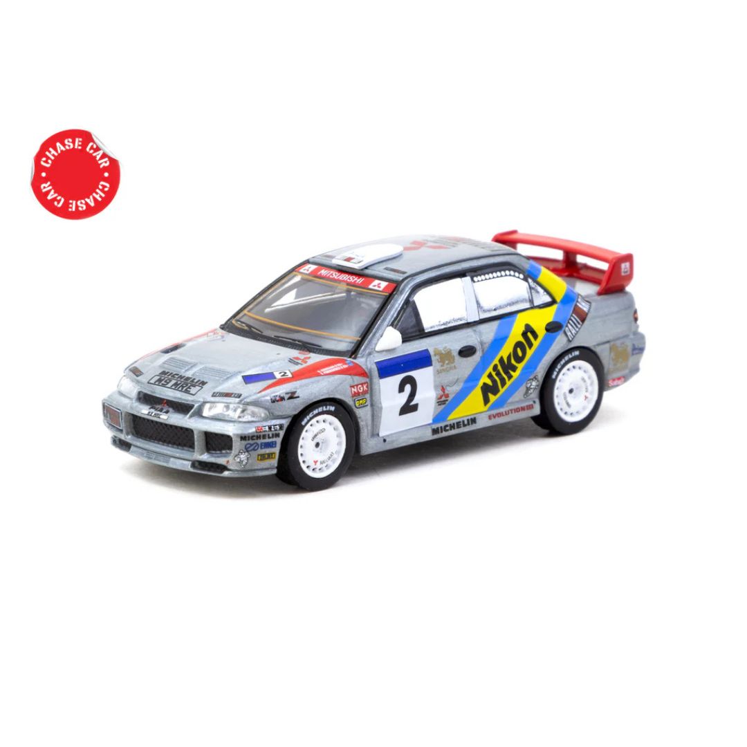Tarmac Works Mitsubishi Lancer Evolution III #2 K. Eriksson/S. Parmander Hong Kong-Beijing Rally 1995 Winner