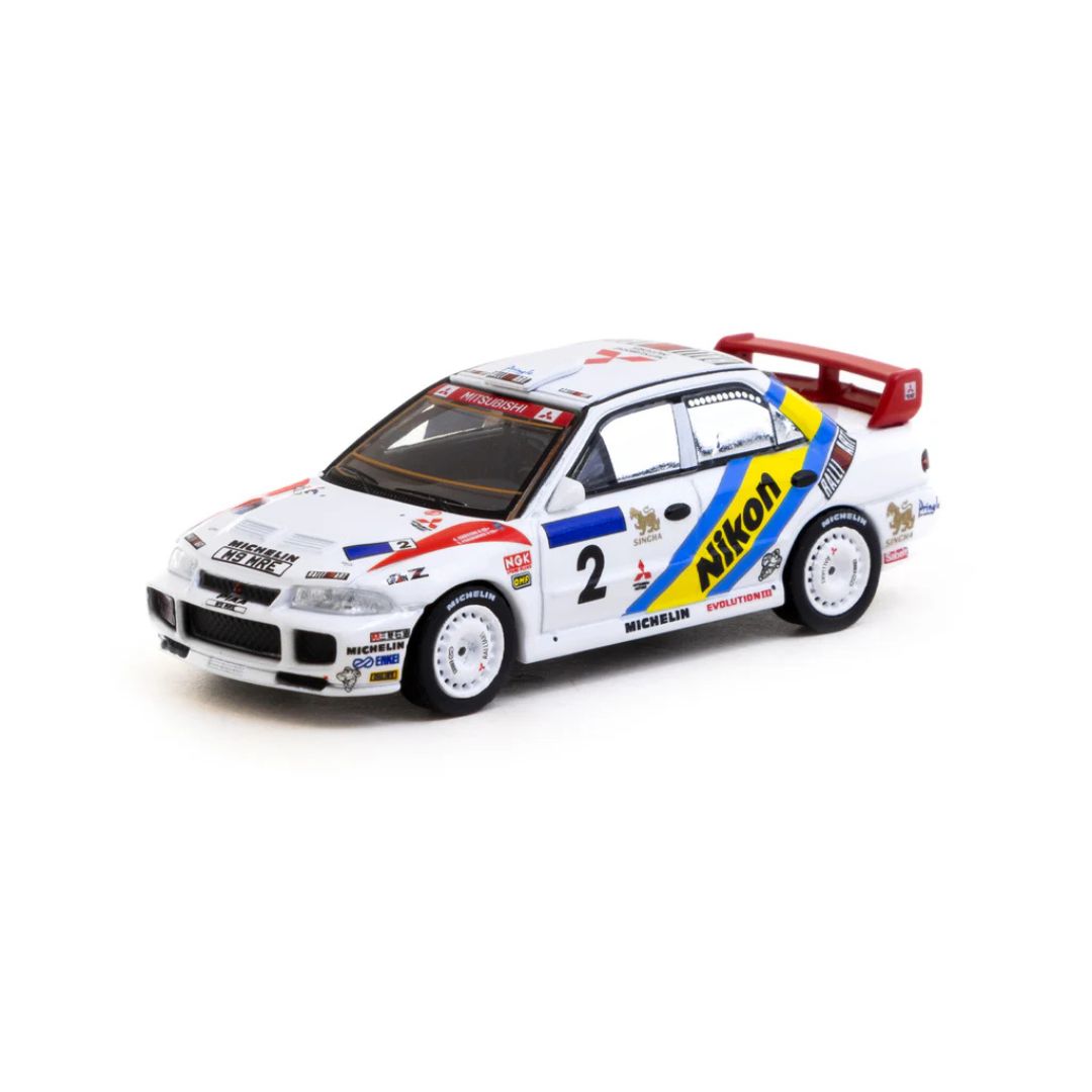 Tarmac Works Mitsubishi Lancer Evolution III #2 K. Eriksson/S. Parmander Hong Kong-Beijing Rally 1995 Winner