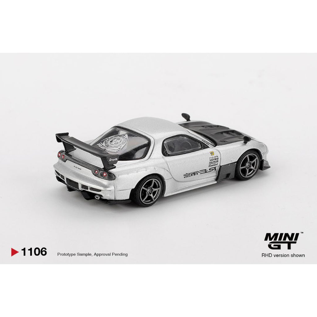 Mini GT Mazda RX-7 RE-Amemiya Silver Metallic - 1106