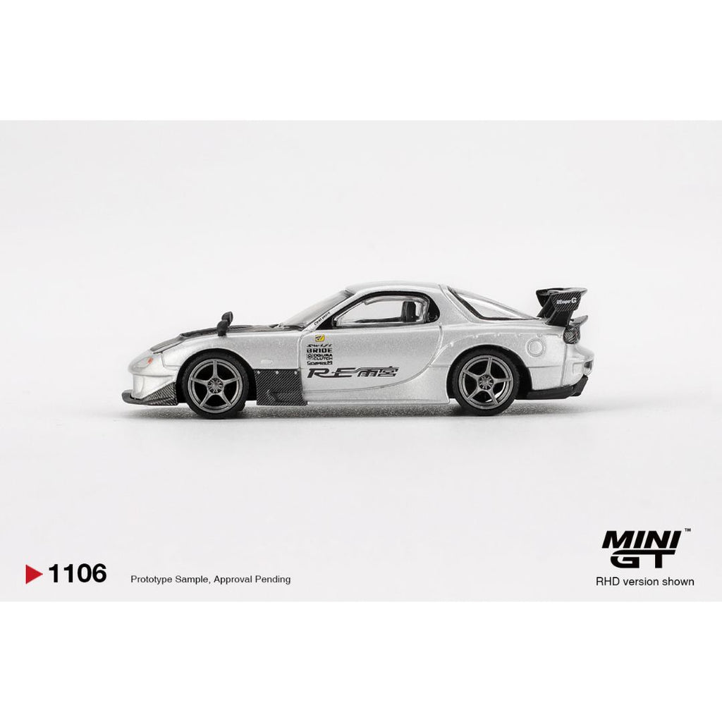 Mini GT Mazda RX-7 RE-Amemiya Silver Metallic - 1106