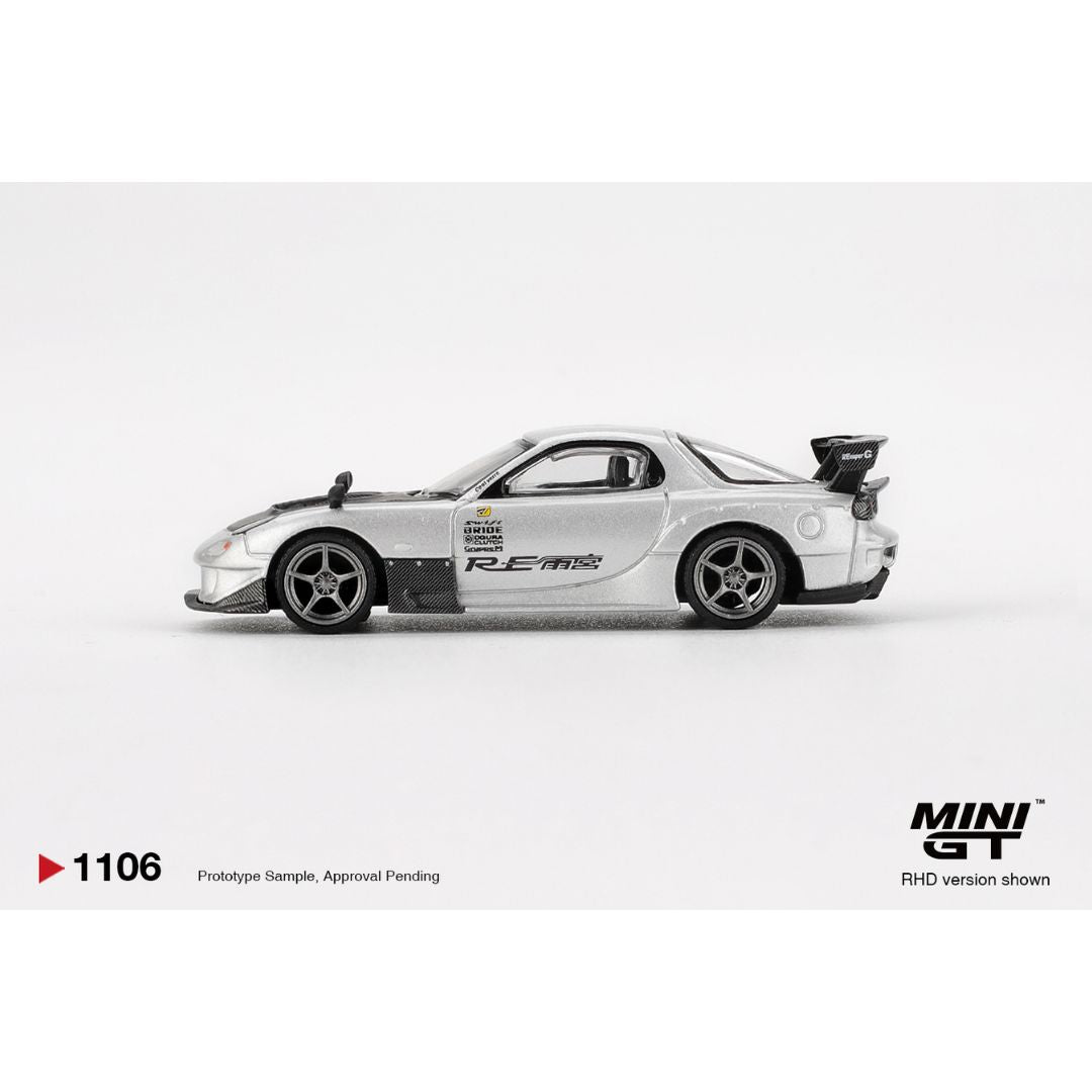 Mini GT Mazda RX-7 RE-Amemiya Silver Metallic - 1106
