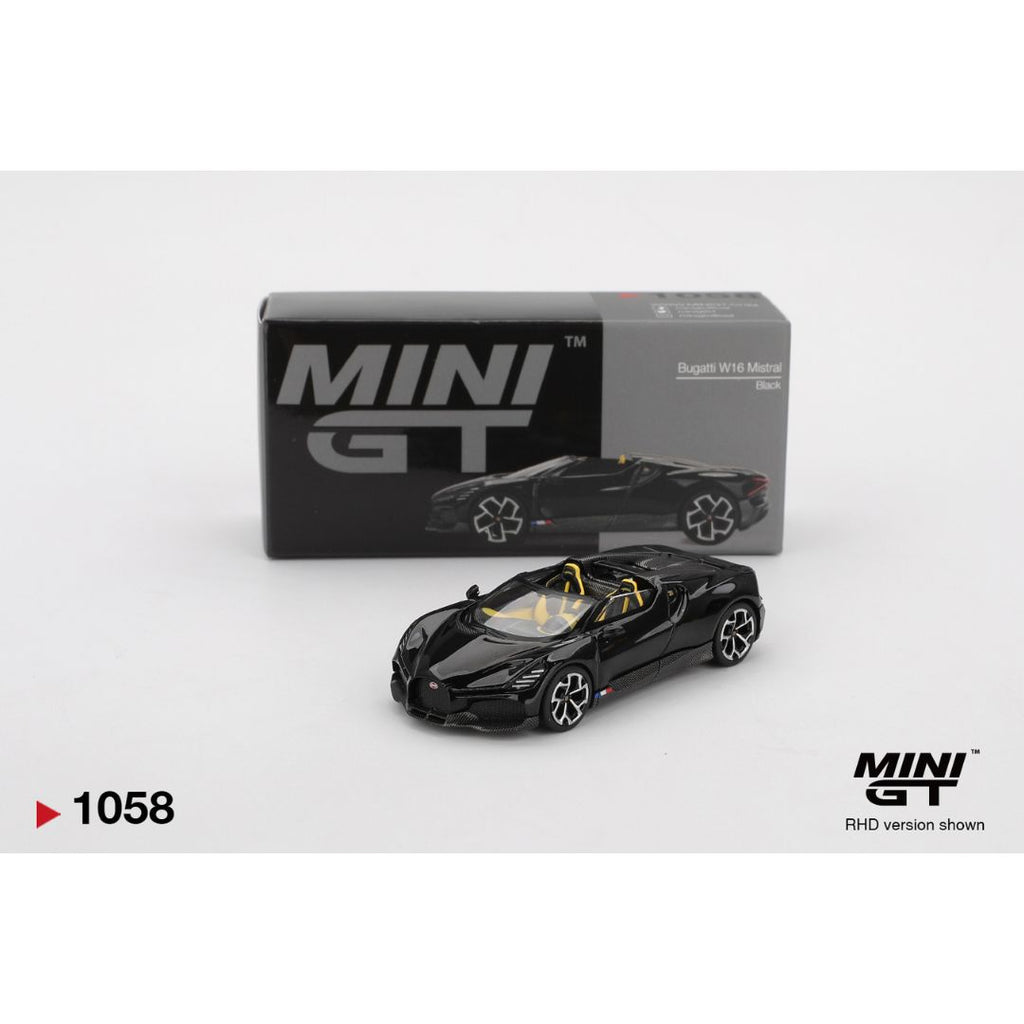 Mini GT Bugatti W16 Mistral Black - 1058