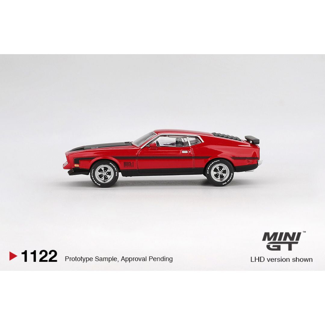 Mini GT Ford Mustang Mach1 1971 Race Red - 1122