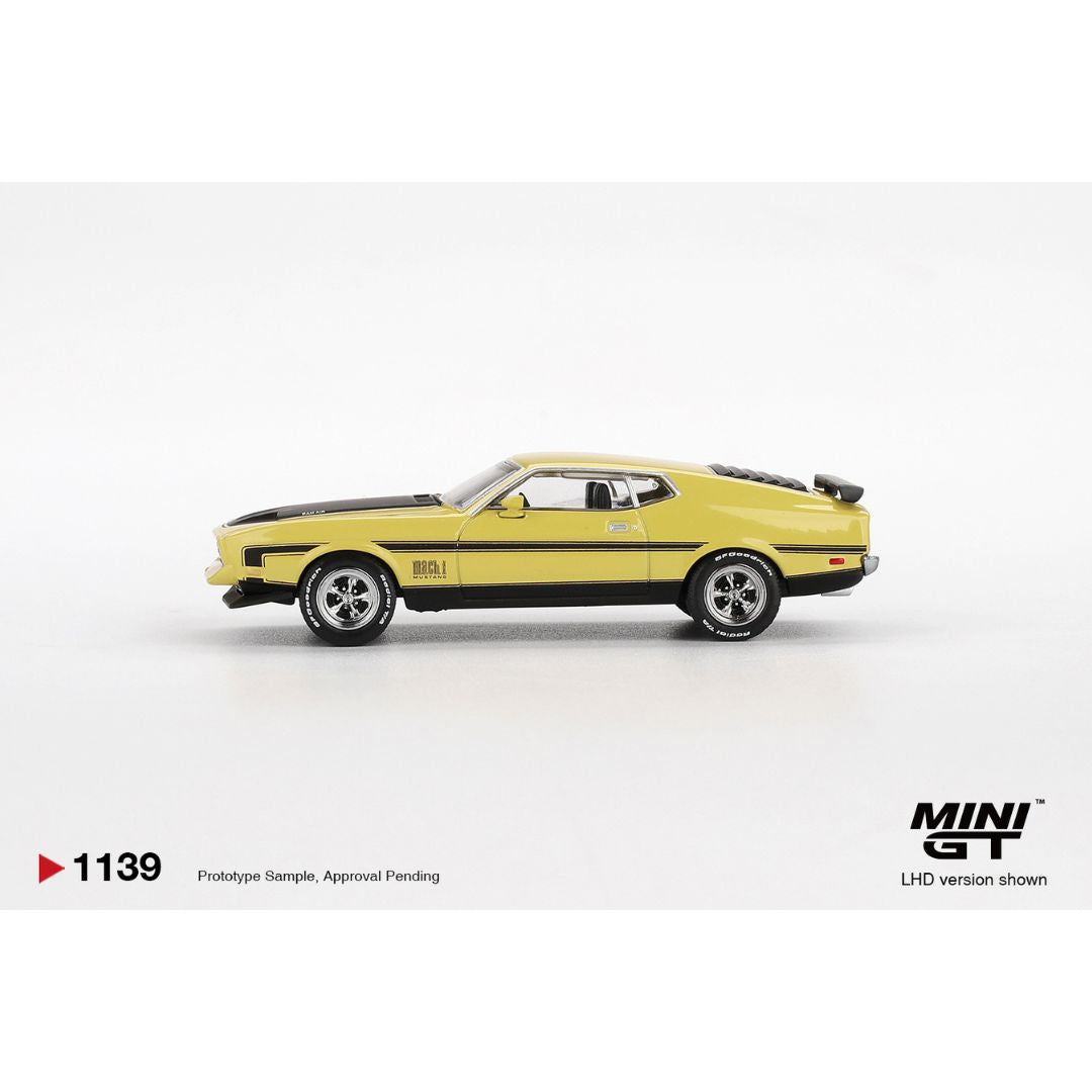 Mini GT Ford Mustang Mach1 Grabber Yellow - 1139
