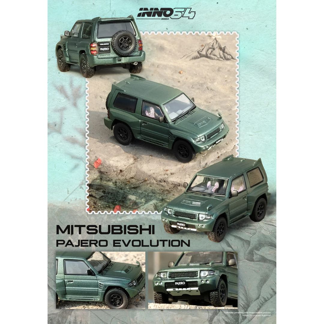 *EN CAMINO* Inno64 Mitsubishi Pajero Evolution Satin Green