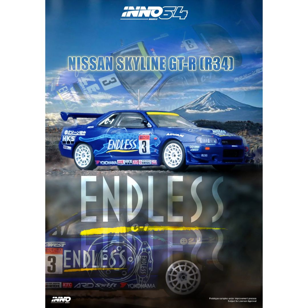 Inno 64 Nissan Skyline GT-R (R34) #3 Endless Advan