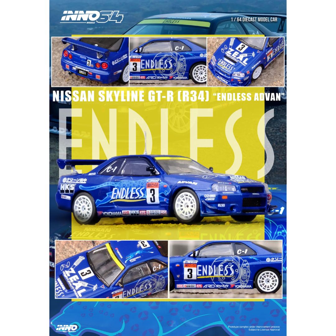 Inno 64 Nissan Skyline GT-R (R34) #3 Endless Advan