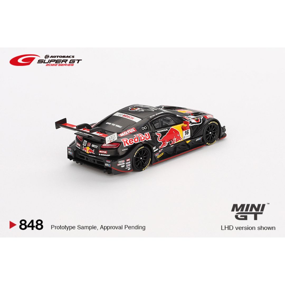 Mini GT Honda NSX-GT "TYPE S" GT500 #16 "Red Bull MOTUL MUGEN NSX-GT " TEAM Red Bull MUGEN 2022 SUPER GT SERIES - 848
