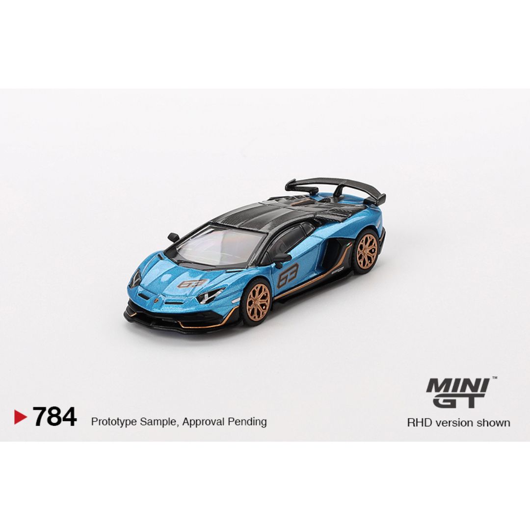 Mini GT Lamborghini Aventador SVJ 63 Blu Aegir 2023 - 784