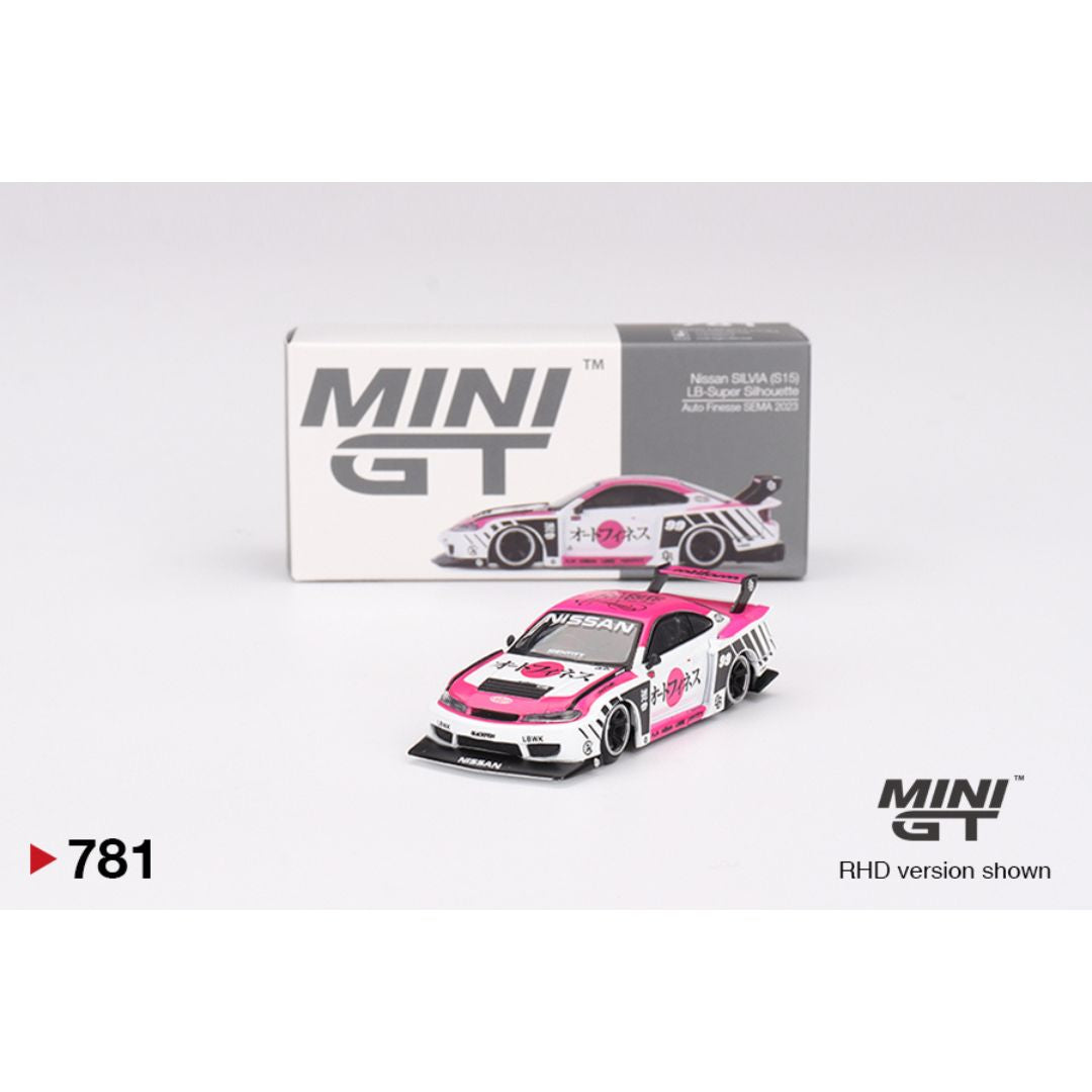Mini GT Nissan LB-Super Silhouette S15 Silvia Auto Finesse SEMA 2023 - 781