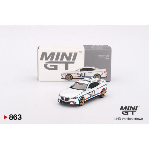 *EN CAMINO* Mini GT BMW 3.0 CSL White - 863