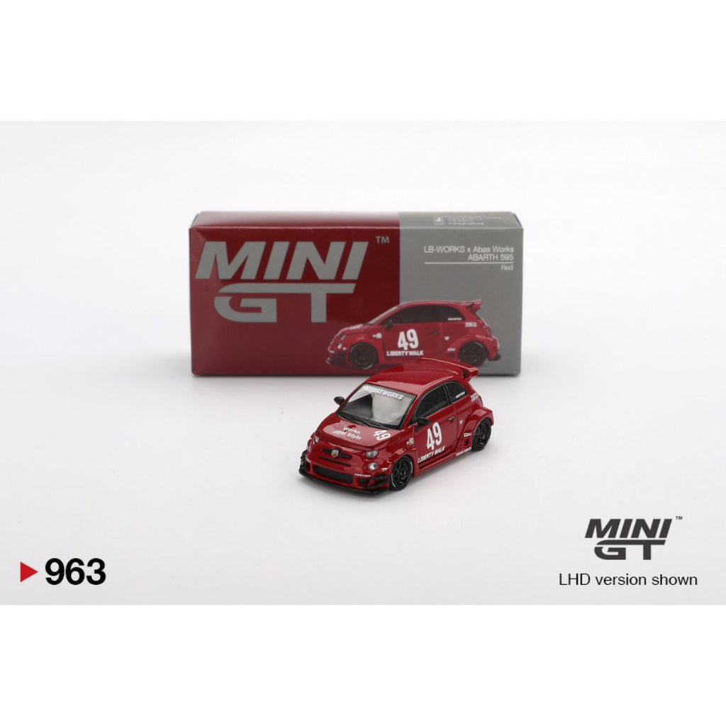 *EN CAMINO* Mini GT LB-WORKS x Abas Works ABARTH 595 Red - 963
