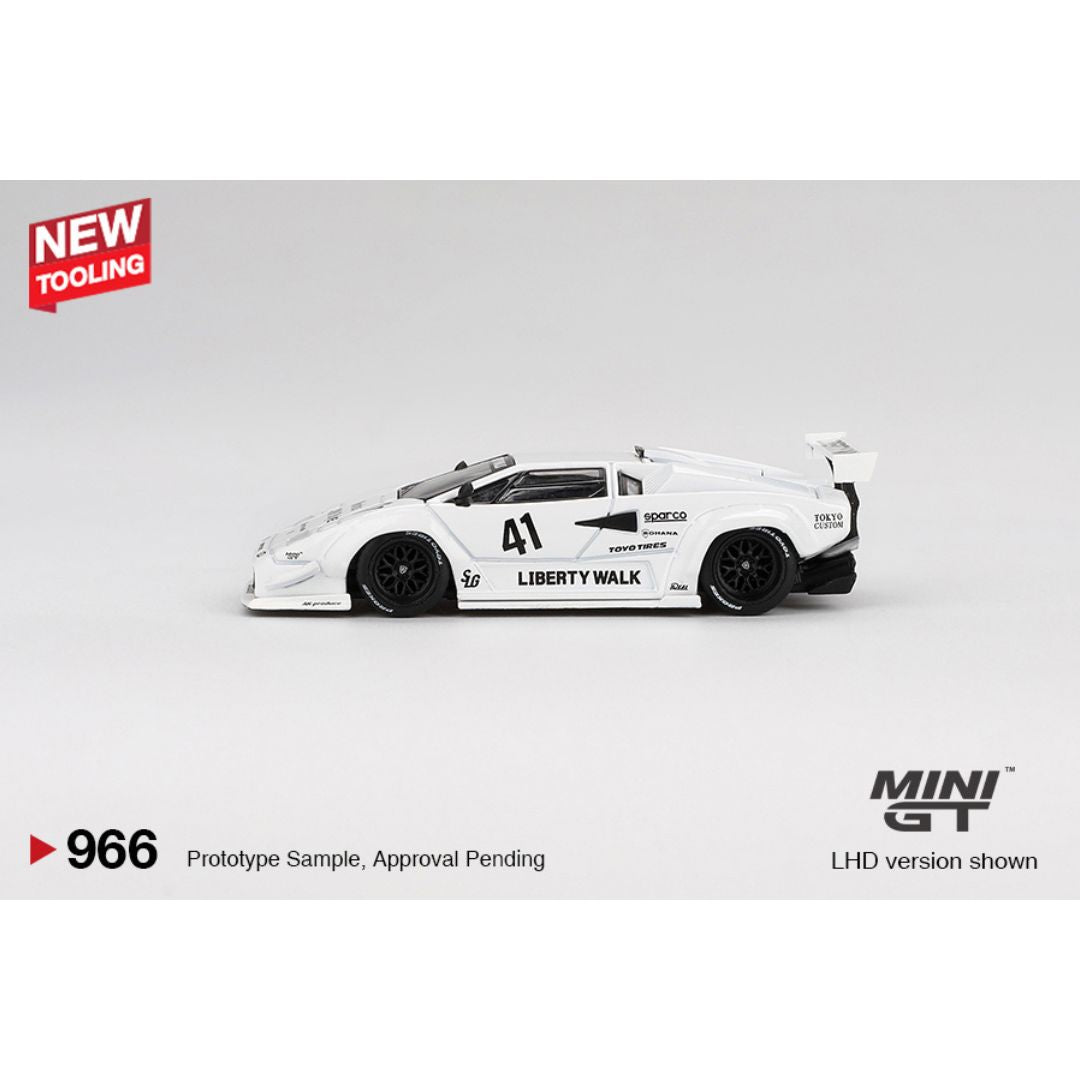 Mini GT Lamborghini Countach LB-WORKS White 2024 Tokyo Auto Salon - 966