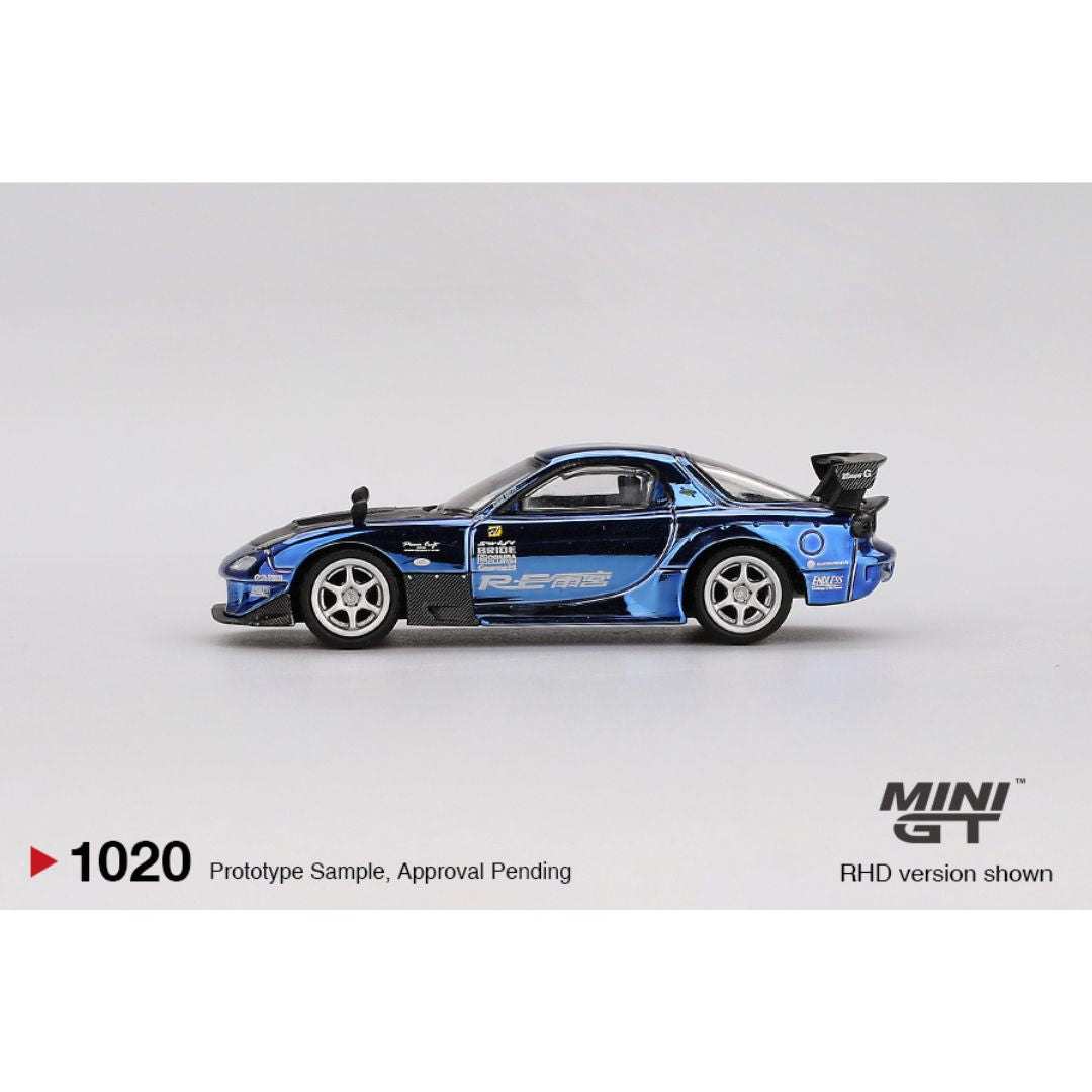 Mini GT Mazda RX-7 RE-Amemiya Chrome Blue | Malaysia Diecast Expo 2025 (MDX)