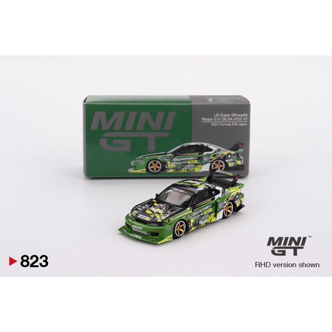 Mini GT Nissan LB-Super Silhouette S15 SILVIA #555 V2 2024 Formula Drift Japan - 823