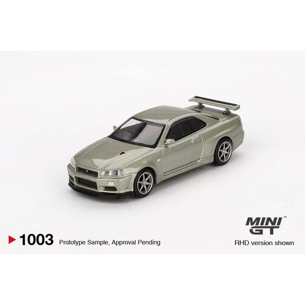 Mini GT Nissan Skyline GT-R (R34) V-Spec II Nür Millenium Jade - 1003