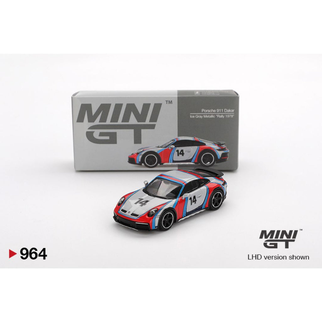 Mini GT Porsche 911 Dakar Ice Grey Metallic "Rally 1978" - 964