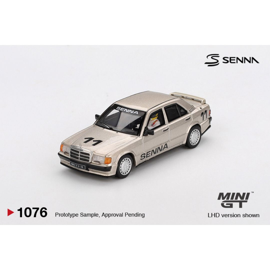 Mini GT Mercedes-Benz 190 E 2.3-16 #11 Ayrton Senna 1984 Nürburgring Race of Champions c/ Figura - 1076