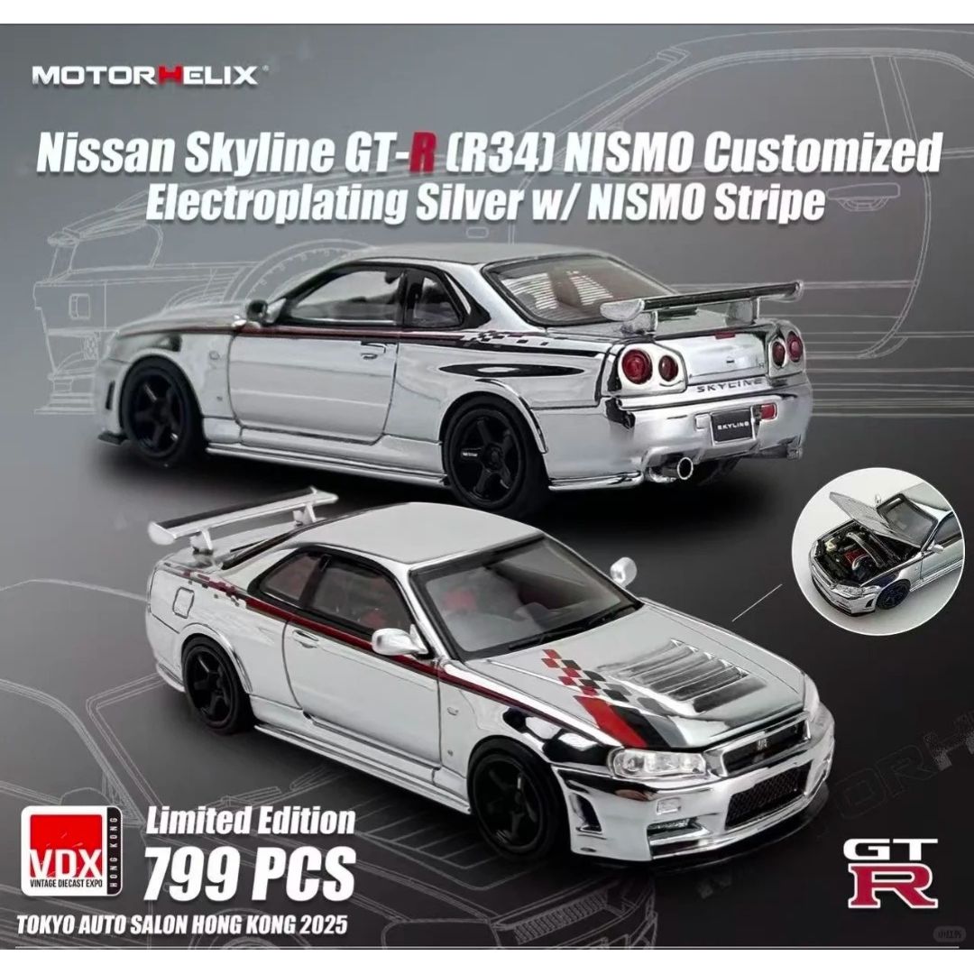 *PRE-ORDER* Motorhelix Nissan Skyline GT-R R34 Nismo Customized | 2025 Hong Kong Tokyo Auto Salon
