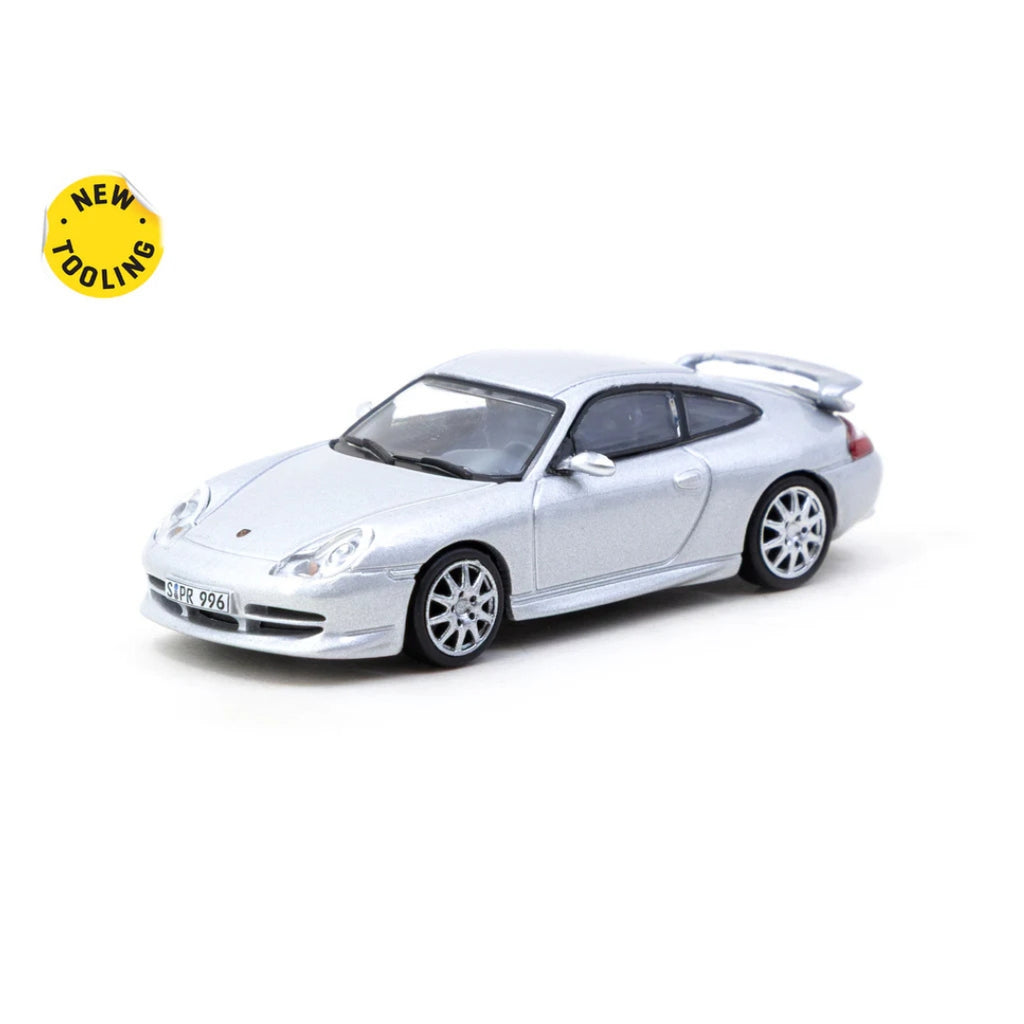 Tarmac Works X iXO Models Porsche 911 GT3 (type 996) Silver