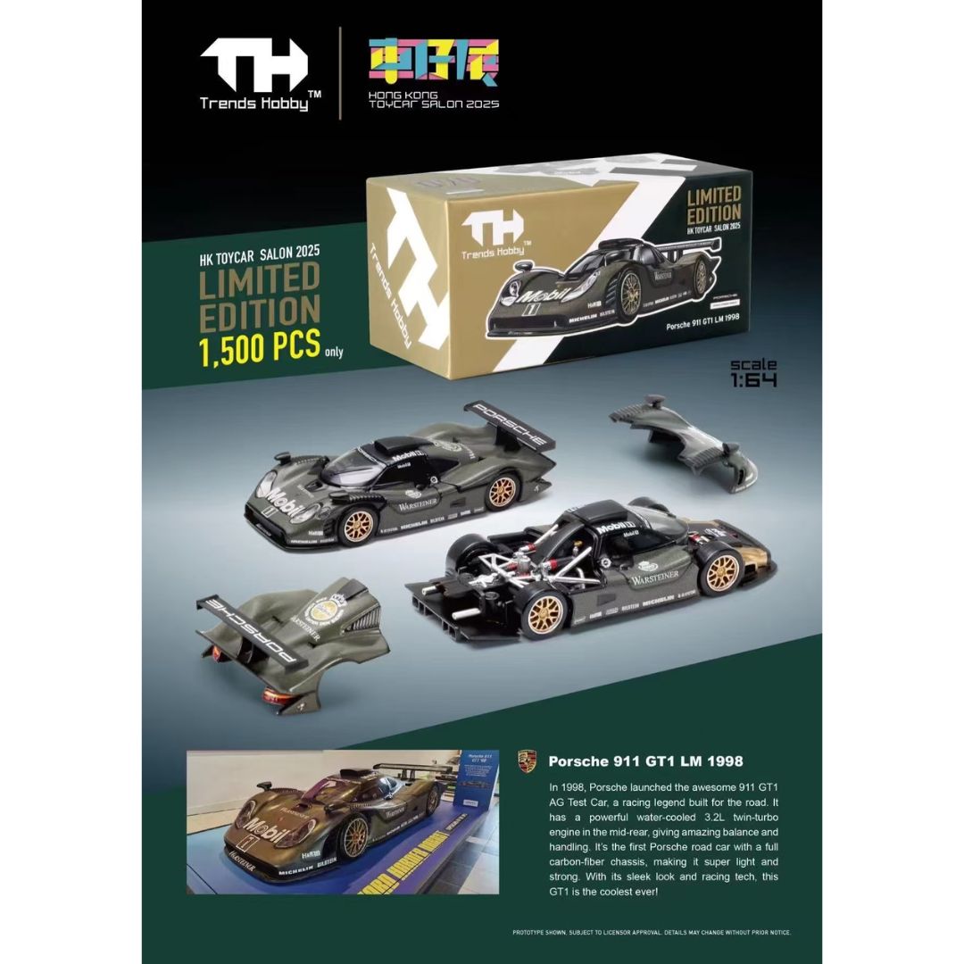 *EN CAMINO* Trends Hobby Porsche 911 GT1 LM 1998 Hong Kong Toy Car Salon 2025